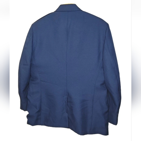 Vintage 80s 40-MFB USA Military Blazer Jacket Men 46S Blue Metal Buttons Preppy - Picture 2 of 15